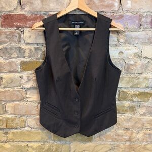 Brown Button-Up Vest
